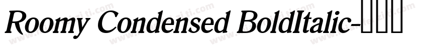 Roomy Condensed BoldItalic字体转换